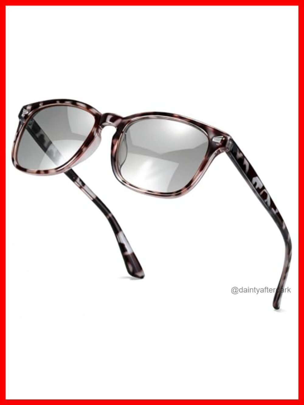 Square Polarized Light Tinted Driving Glasses Anti Glare Sunglasses